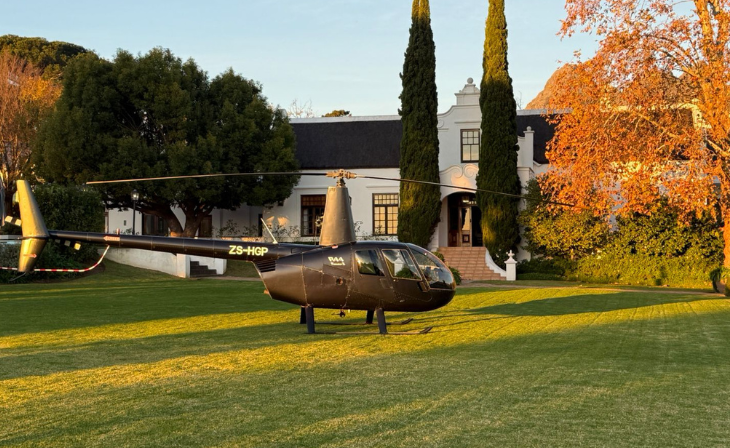 Moya Aviation wine tasting helicopter charter Stellenbosch